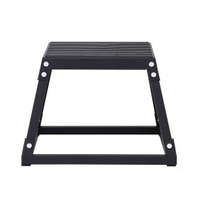 Plyometric Jump Box, 12 Inch Plyo Box, Steel Plyometric Platform and Jumping Agility Box, Anti-Slip Fitness Exercise Step Up Box for Home Gym Training